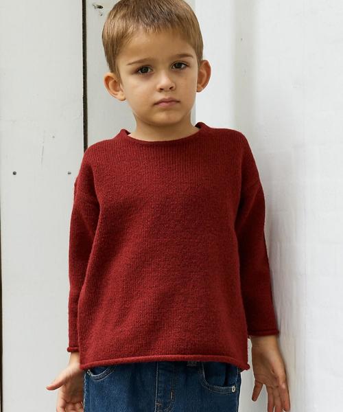 green label relaxing(グリーンレーベルリラクシング)の「WEB限定【キッズ】ハンドウォッシュ テンジクプルオーバー ◆(ニット/セーター・キッズ・ダークグレー/ダークグリーン/イエロー/ワインレッド・105/135/125/115)」の4枚目の写真