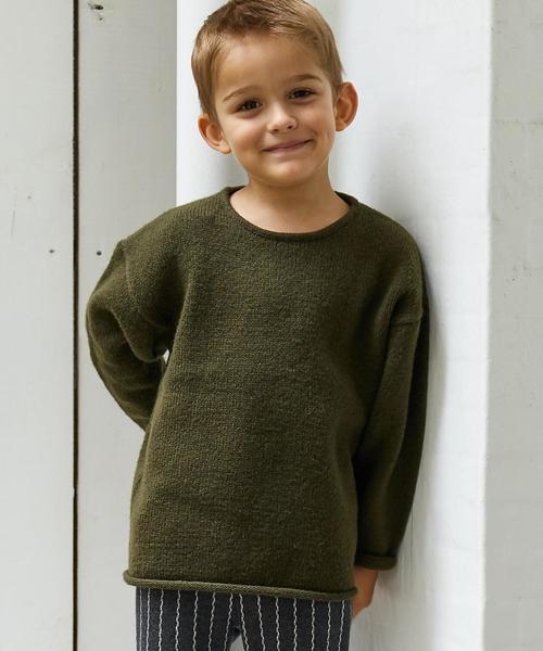 green label relaxing(グリーンレーベルリラクシング)の「WEB限定【キッズ】ハンドウォッシュ テンジクプルオーバー ◆(ニット/セーター・キッズ・ダークグレー/ダークグリーン/イエロー/ワインレッド・105/135/125/115)」の3枚目の写真