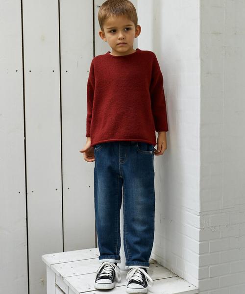 green label relaxing(グリーンレーベルリラクシング)の「WEB限定【キッズ】ハンドウォッシュ テンジクプルオーバー ◆(ニット/セーター・キッズ・ダークグレー/ダークグリーン/イエロー/ワインレッド・105/135/125/115)」の6枚目の写真