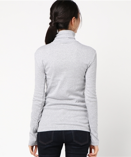 PETIT BATEAU（プチバトー）の「タートルネック長袖Ｔシャツ（Tシャツ/カットソー・レディース・霜降りグレー・MEDIUM/X-SMALL/SMALL）」の3枚目の写真