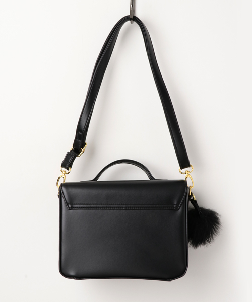 WEGO（ウィゴー）の「WEGO/ファーポンポン付フラップショルダーバッグ（ショルダーバッグ・レディース・ブラック/ワイン/その他1/ブラウン・FREE）」の9枚目の写真