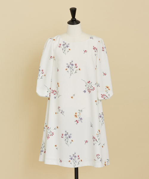 Noela ノエラ の 美人百花1月号掲載 オリジナルミニブーケ柄ワンピ ワンピース Wear Noela ノエラ の 美人百花1月号掲載 オリジナルミニブーケ柄ワンピ ワンピース Wear