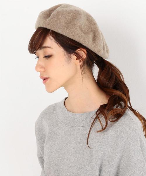 Another Edition（アナザーエディション）の「プレーンベレー帽（ハット・レディース・ブラック/ベージュ・FREE）」の6枚目の写真