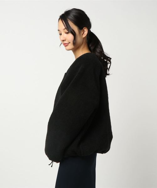 RAY CASSIN（レイカズン）の「リバーシブルブルゾン（ボア×キルティング）（ブルゾン・レディース・ブラック/ベージュ/キナリ・FREE）」の7枚目の写真