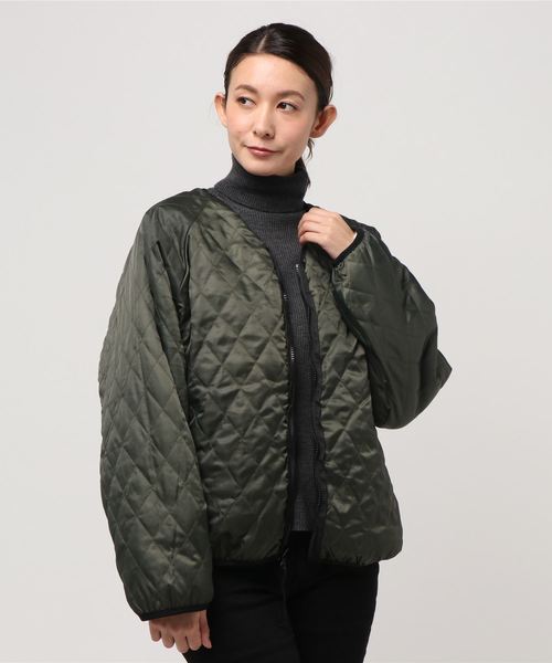 RAY CASSIN（レイカズン）の「リバーシブルブルゾン（ボア×キルティング）（ブルゾン・レディース・ブラック/ベージュ/キナリ・FREE）」の4枚目の写真