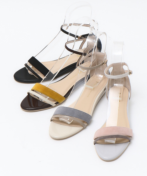 PICHE ABAHOUSE（ピシェ アバハウス）の「アンクルストラップウェッジサンダル（サンダル・レディース・ライトブルー/ブラック/ピンク/マスタード・38/39/35/36/37/40/34）」の17枚目の写真