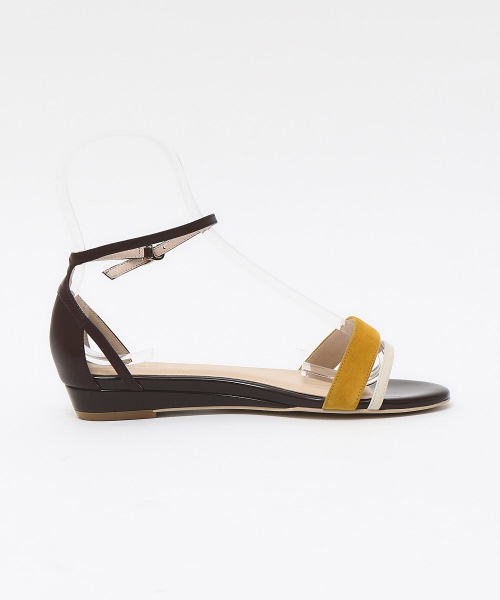 PICHE ABAHOUSE（ピシェ アバハウス）の「アンクルストラップウェッジサンダル（サンダル・レディース・ライトブルー/ブラック/ピンク/マスタード・38/39/35/36/37/40/34）」の14枚目の写真