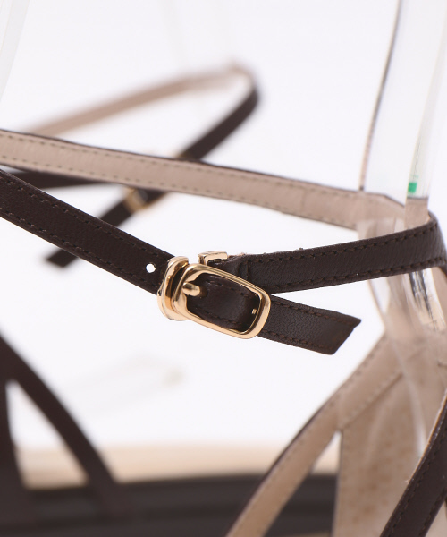 PICHE ABAHOUSE（ピシェ アバハウス）の「アンクルストラップウェッジサンダル（サンダル・レディース・ライトブルー/ブラック/ピンク/マスタード・38/39/35/36/37/40/34）」の11枚目の写真