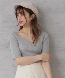 FREE'S MART | ◆スカラトリムＶネックリブニット(ニット/セーター)