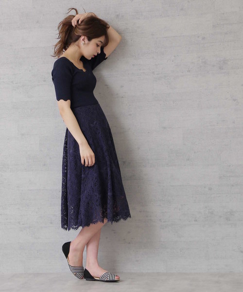 FREE'S MART（フリーズマート）の「◆スカラトリムＶネックリブニット（ニット/セーター・レディース・グレー/ホワイト/ピンク/ネイビー・FREE）」の19枚目の写真