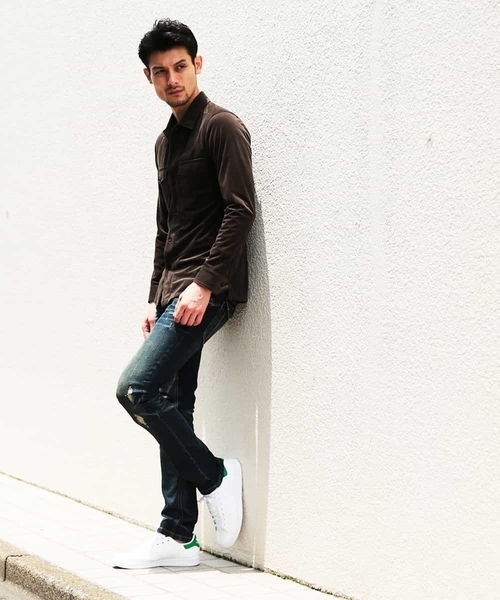 MICHEL KLEIN HOMME (ミッシェルクランオム)の「シャツ(マイクロベロアツイル)(シャツ/ブラウス・メンズ・カーキ/ネイビー・SMALL/MEDIUM/LARGE/X-LARGE)」の6枚目の写真