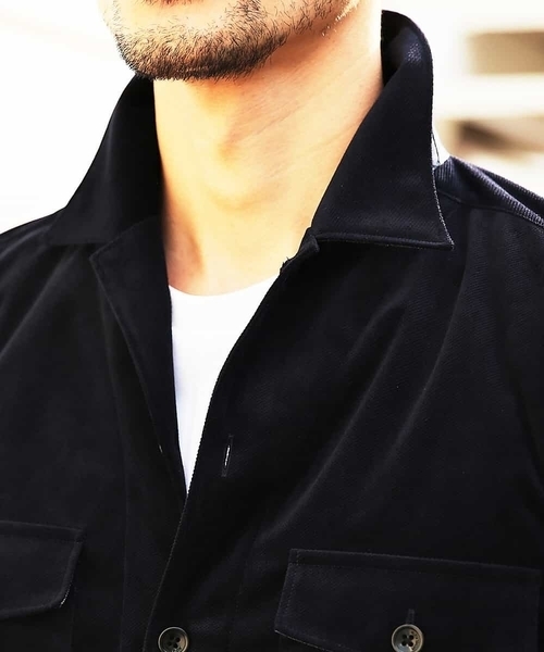 MICHEL KLEIN HOMME (ミッシェルクランオム)の「シャツ(マイクロベロアツイル)(シャツ/ブラウス・メンズ・カーキ/ネイビー・SMALL/MEDIUM/LARGE/X-LARGE)」の13枚目の写真