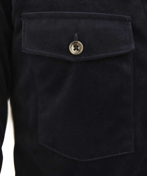 MICHEL KLEIN HOMME (ミッシェルクランオム)の「シャツ(マイクロベロアツイル)(シャツ/ブラウス・メンズ・カーキ/ネイビー・SMALL/MEDIUM/LARGE/X-LARGE)」の18枚目の写真