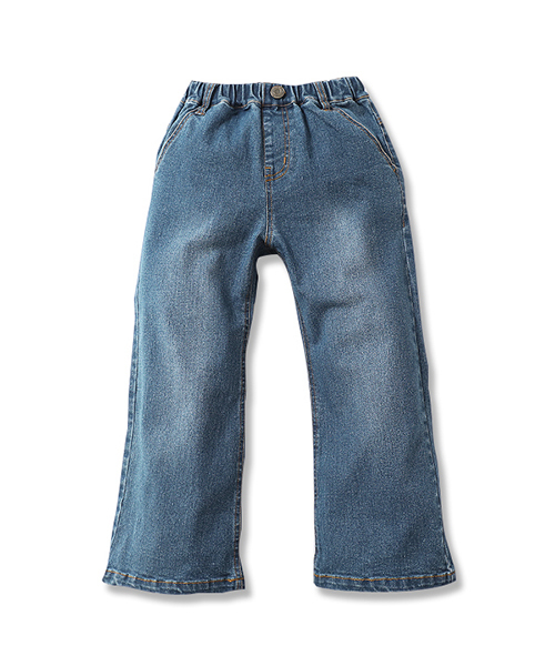 devirock（デビロック）の「楽デニム ストレッチワイドデニムパンツ ワイドパンツ（デニムパンツ・キッズ・ネイビー/サックスブルー/ブルー系その他/ワンウォッシュ・110cm/100cm/120cm/130cm/140cm/150cm/160cm）」の7枚目の写真