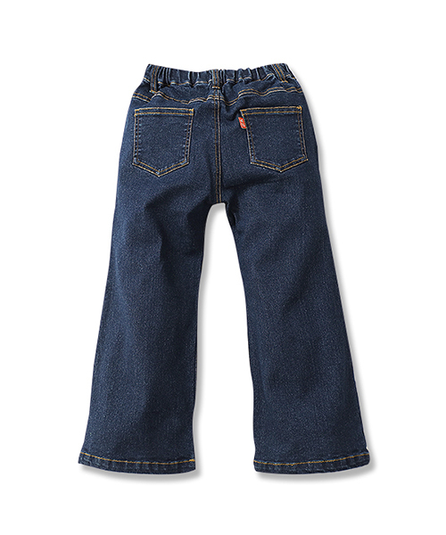 devirock（デビロック）の「楽デニム ストレッチワイドデニムパンツ ワイドパンツ（デニムパンツ・キッズ・ネイビー/サックスブルー/ブルー系その他/ワンウォッシュ・110cm/100cm/120cm/130cm/140cm/150cm/160cm）」の9枚目の写真