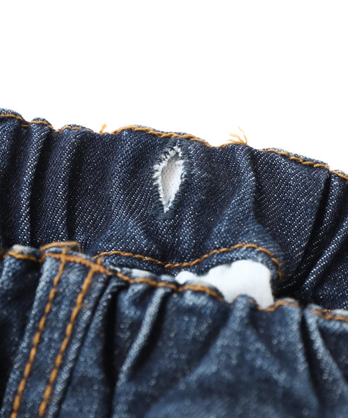 devirock（デビロック）の「楽デニム ストレッチワイドデニムパンツ ワイドパンツ（デニムパンツ・キッズ・ネイビー/サックスブルー/ブルー系その他/ワンウォッシュ・110cm/100cm/120cm/130cm/140cm/150cm/160cm）」の12枚目の写真