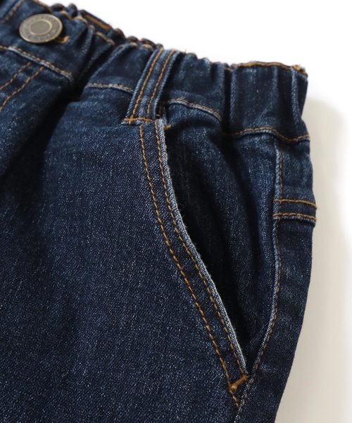 devirock（デビロック）の「楽デニム ストレッチワイドデニムパンツ ワイドパンツ（デニムパンツ・キッズ・ネイビー/サックスブルー/ブルー系その他/ワンウォッシュ・110cm/100cm/120cm/130cm/140cm/150cm/160cm）」の13枚目の写真