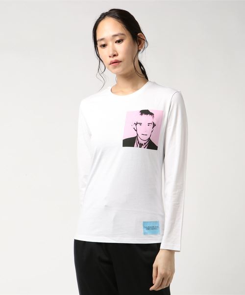Calvin Klein Jeans(カルヴァンクラインジーンズ)の「ウォーホル ポートレート レギュラーフィット ロング スリーブ シャツ(Tシャツ/カットソー・レディース・ホワイト/ブラック・SMALL/MEDIUM/LARGE)」の6枚目の写真