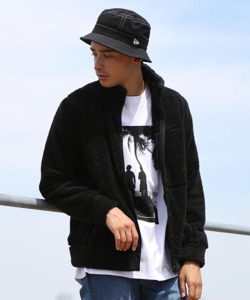 coen(コーエン)の「(セットアップ企画)シャギーボアフリーススタンドカラージップジャケット(ブルゾン・メンズ・パープル/ブラック/ブラウン・LARGE/MEDIUM/SMALL/X-LARGE)」の1枚目の写真