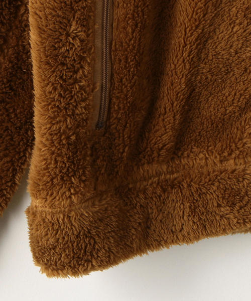 coen(コーエン)の「(セットアップ企画)シャギーボアフリーススタンドカラージップジャケット(ブルゾン・メンズ・パープル/ブラック/ブラウン・LARGE/MEDIUM/SMALL/X-LARGE)」の5枚目の写真