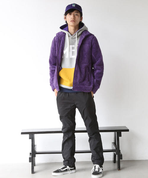 coen(コーエン)の「(セットアップ企画)シャギーボアフリーススタンドカラージップジャケット(ブルゾン・メンズ・パープル/ブラック/ブラウン・LARGE/MEDIUM/SMALL/X-LARGE)」の10枚目の写真