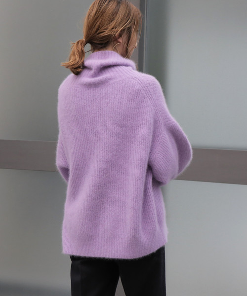 Tiara（ティアラ）の「ラクーンMIX片畦タートルニット（ニット