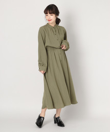 LOWRYS FARM | マエボタンスタンドワンピース　819058(ワンピース)