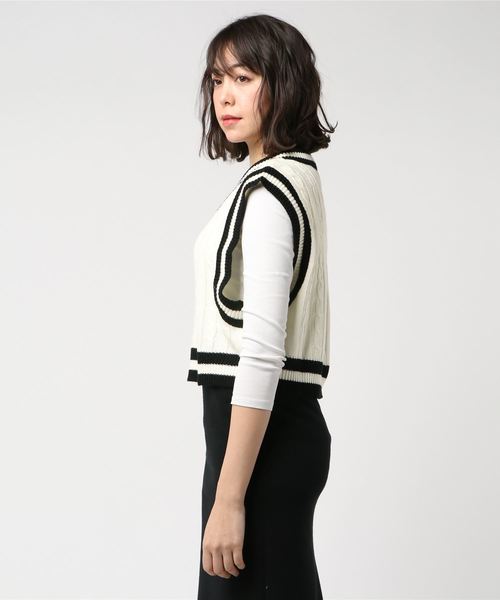 WEGO(ウィゴー)の「WEGO/ショートチルデンベスト(ベスト・レディース・ブラック/ホワイト/ダークグリーン/ベージュ・FREE)」の12枚目の写真