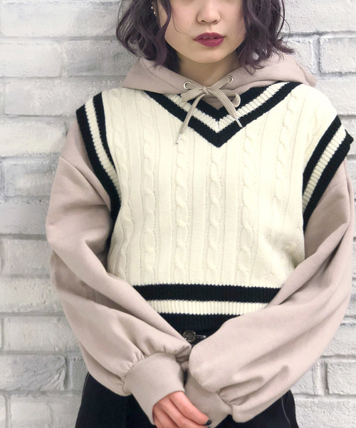 WEGO(ウィゴー)の「WEGO/ショートチルデンベスト(ベスト・レディース・ブラック/ホワイト/ダークグリーン/ベージュ・FREE)」の18枚目の写真