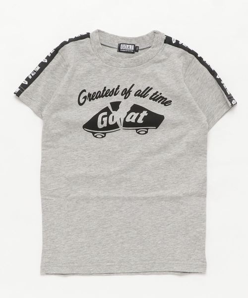 G.O.A.T（ゴート）の「ムラ糸天竺 袖PTロゴTシャツ(110～130cm)（Tシャツ/カットソー・キッズ・ブラック/グレー/オフホワイト・110/130/120）」の3枚目の写真