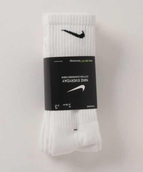 NIKE（ナイキ）の「NIKE ナイキ エブリデイ クッション クルー トレーニングソックス (3足) / NIKE 【SP】（ソックス/靴下・メンズ・ホワイト/ブラック/マルチ・25-27/23-25/27-29）」の5枚目の写真