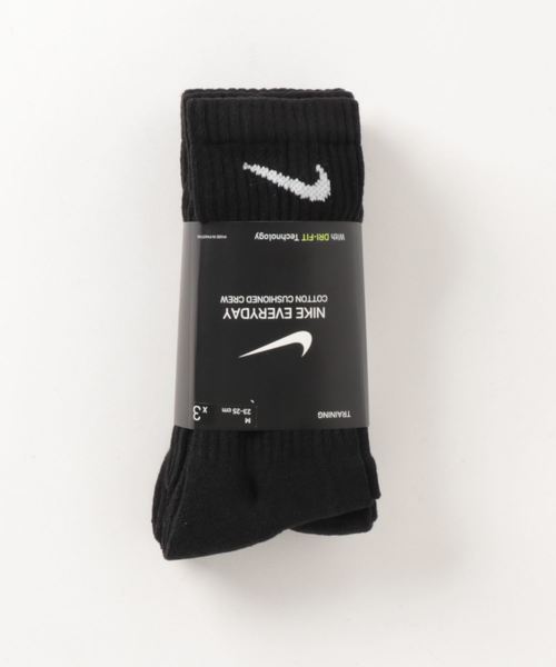 NIKE（ナイキ）の「NIKE ナイキ エブリデイ クッション クルー トレーニングソックス (3足) / NIKE 【SP】（ソックス/靴下・メンズ・ホワイト/ブラック/マルチ・25-27/23-25/27-29）」の6枚目の写真