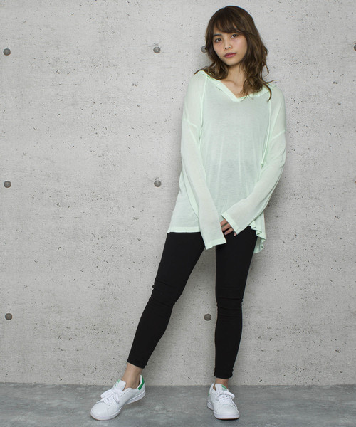 LUGG NAGG(ラグナグ)の「【Jewelobe/ ジュエローブ】シアールーズニットパーカー(パーカー・レディース・オフホワイト/イエロー/グリーン/オレンジ/ブラック・FREE)」の8枚目の写真