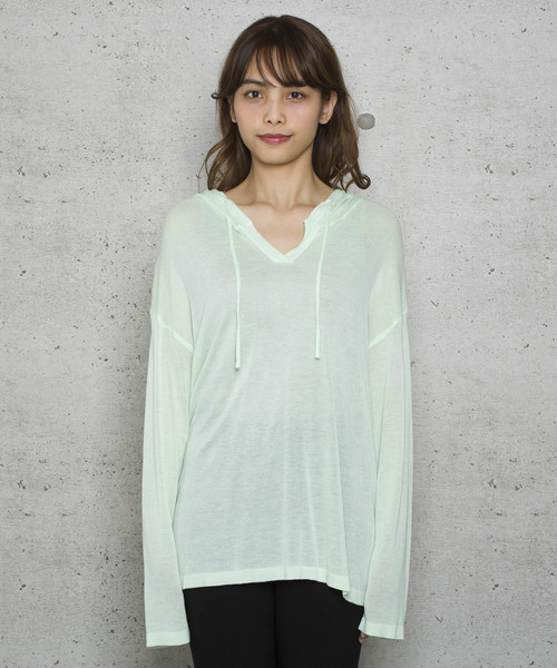 LUGG NAGG(ラグナグ)の「【Jewelobe/ ジュエローブ】シアールーズニットパーカー(パーカー・レディース・オフホワイト/イエロー/グリーン/オレンジ/ブラック・FREE)」の7枚目の写真