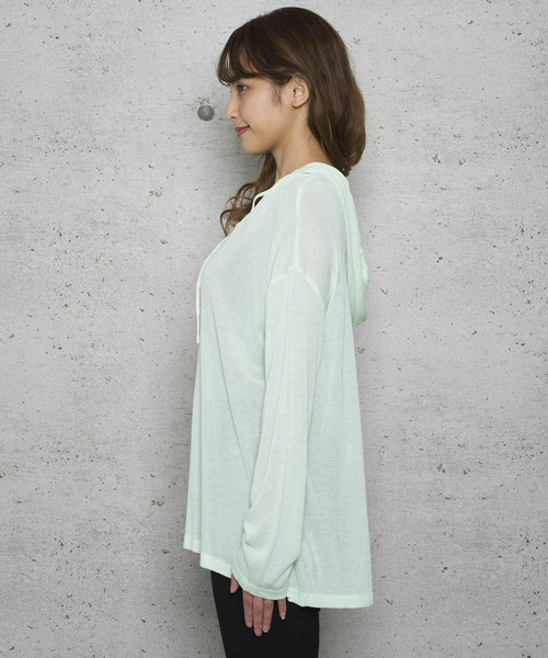 LUGG NAGG(ラグナグ)の「【Jewelobe/ ジュエローブ】シアールーズニットパーカー(パーカー・レディース・オフホワイト/イエロー/グリーン/オレンジ/ブラック・FREE)」の12枚目の写真