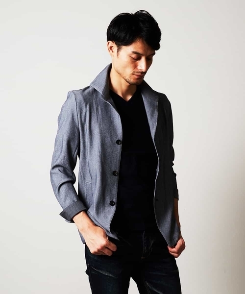 MICHEL KLEIN HOMME (ミッシェルクランオム)の「羽織り(マルシャル)(カーディガン/ボレロ・メンズ・ライトグレー/ネイビー・46/48/51)」の5枚目の写真