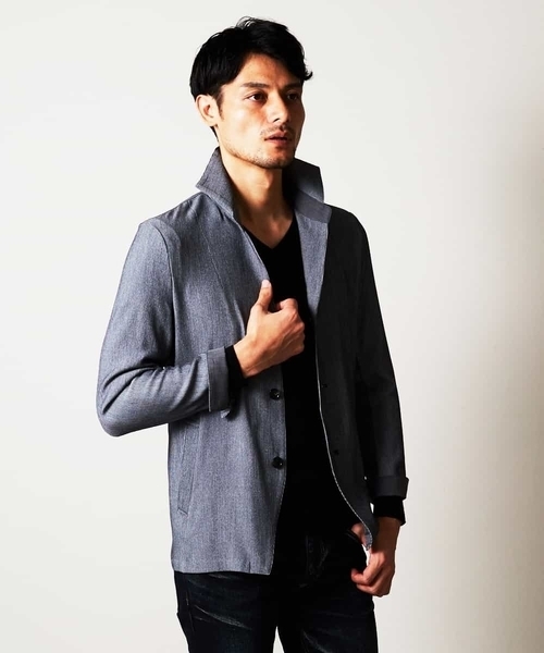 MICHEL KLEIN HOMME (ミッシェルクランオム)の「羽織り(マルシャル)(カーディガン/ボレロ・メンズ・ライトグレー/ネイビー・46/48/51)」の6枚目の写真