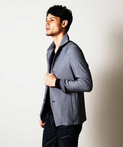 MICHEL KLEIN HOMME (ミッシェルクランオム)の「羽織り(マルシャル)(カーディガン/ボレロ・メンズ・ライトグレー/ネイビー・46/48/51)」の7枚目の写真