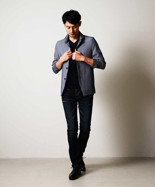MICHEL KLEIN HOMME (ミッシェルクランオム)の「羽織り(マルシャル)(カーディガン/ボレロ・メンズ・ライトグレー/ネイビー・46/48/51)」の9枚目の写真