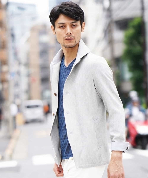 MICHEL KLEIN HOMME (ミッシェルクランオム)の「羽織り(マルシャル)(カーディガン/ボレロ・メンズ・ライトグレー/ネイビー・46/48/51)」の16枚目の写真