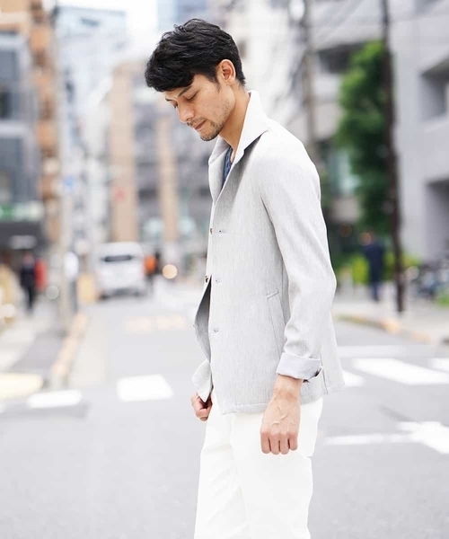 MICHEL KLEIN HOMME (ミッシェルクランオム)の「羽織り(マルシャル)(カーディガン/ボレロ・メンズ・ライトグレー/ネイビー・46/48/51)」の17枚目の写真
