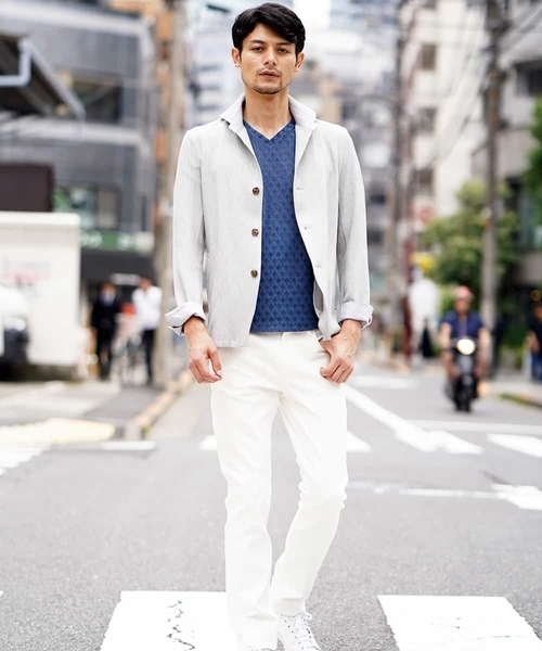 MICHEL KLEIN HOMME (ミッシェルクランオム)の「羽織り(マルシャル)(カーディガン/ボレロ・メンズ・ライトグレー/ネイビー・46/48/51)」の20枚目の写真