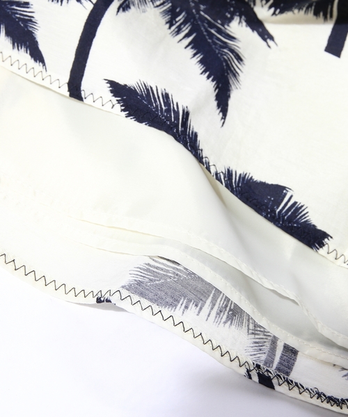 Language(ランゲージ)の「オリジナル ヤシの木 プリント ミニ ワンピース(ワンピース・レディース・アイボリー系/ブルー系/オレンジ系・38)」の9枚目の写真