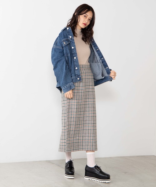 WEGO（ウィゴー）の「WEGO/タックビッグシルエットGジャン（デニムジャケット・レディース・インディゴブルー・FREE）」の6枚目の写真