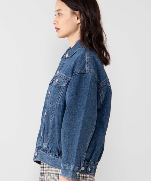 WEGO（ウィゴー）の「WEGO/タックビッグシルエットGジャン（デニムジャケット・レディース・インディゴブルー・FREE）」の8枚目の写真