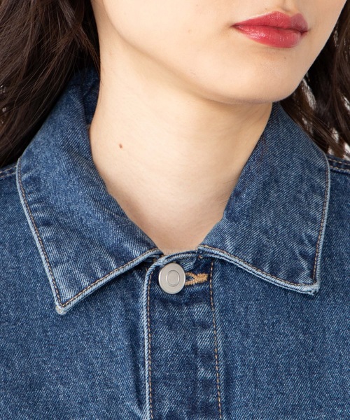 WEGO（ウィゴー）の「WEGO/タックビッグシルエットGジャン（デニムジャケット・レディース・インディゴブルー・FREE）」の5枚目の写真