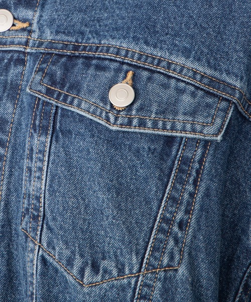 WEGO（ウィゴー）の「WEGO/タックビッグシルエットGジャン（デニムジャケット・レディース・インディゴブルー・FREE）」の3枚目の写真