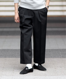 EDIFICE | ウールギャバジン 2タックワイドストレートパンツ(その他パンツ)