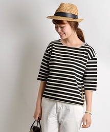 SHIPS for women | ボーダー 5分袖 カットソー(Tシャツ/カットソー)
