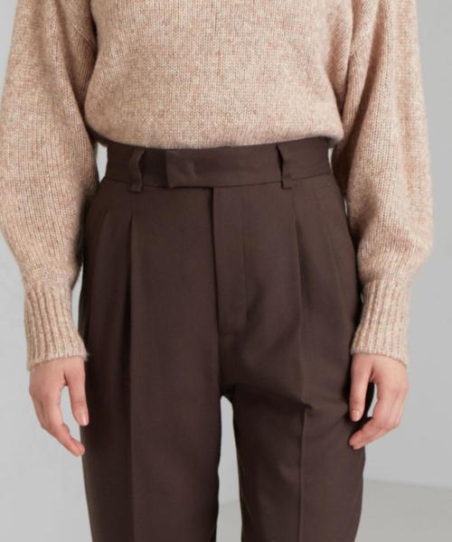 green label relaxing(グリーンレーベルリラクシング)の「FFC テーパード パンツ(その他パンツ・レディース・オフホワイト/ブラック/ブラウン・38/36)」の8枚目の写真